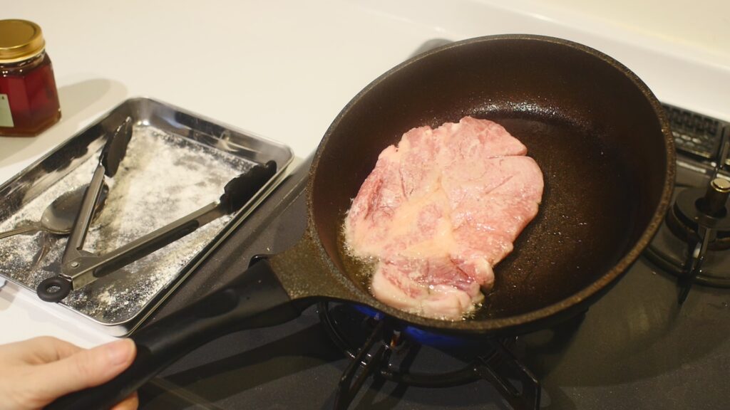 豚肉を焼いていこう