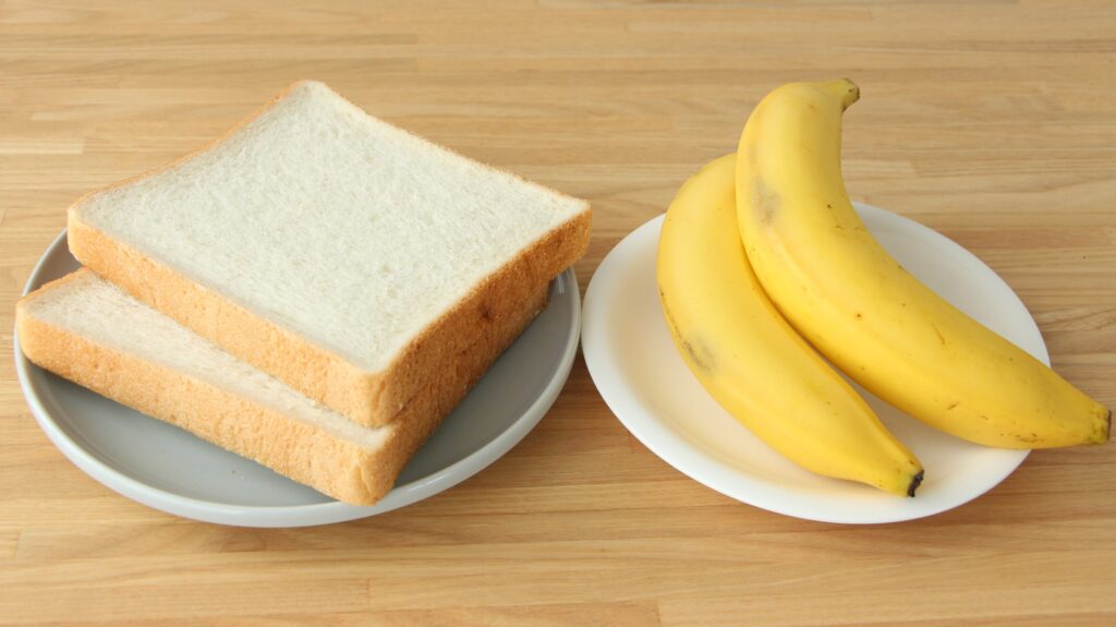 余りがちな食パンとバナナの消費に便利