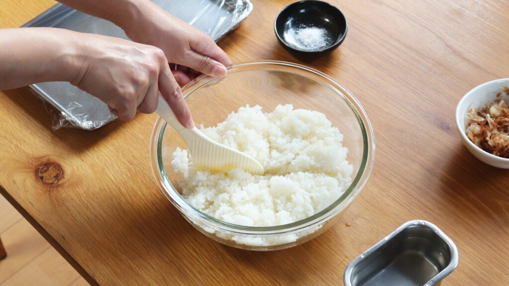 お米は水を5%少なめに炊く！